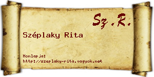 Széplaky Rita névjegykártya